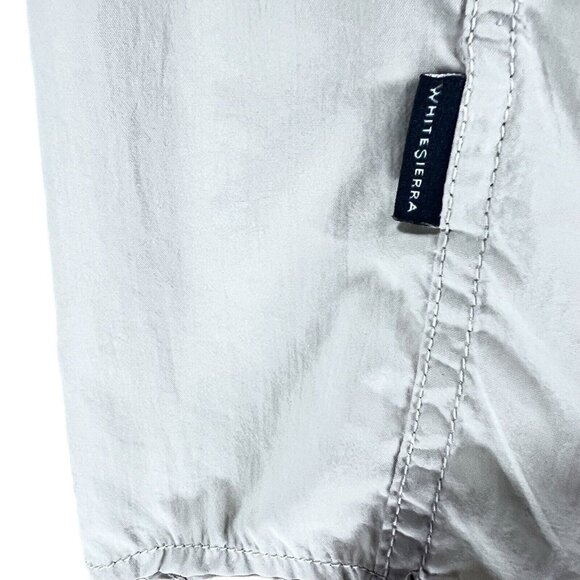 White Sierra Outdoor Shirt Beige Medium Fishing Hiking Vented Rolled Sleeves - Picture 5 of 16